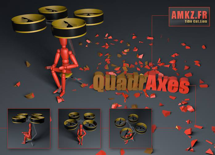 Thibault Chatillon's one passenger Haut QuadrAxes hoverbike concept design Thibault Chatillon's one passenger Haut QuadrAxes hoverbike concept design
